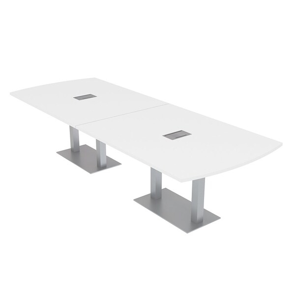 45 in W, 120 in L, 29 in H, Engineered Wood Top, White